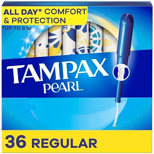 Tampax تامبكس بيرل تامبونز للنساء مع ليك جارد بريد عادي الامتصاص بدون عطر 36 قطعة - Image 1